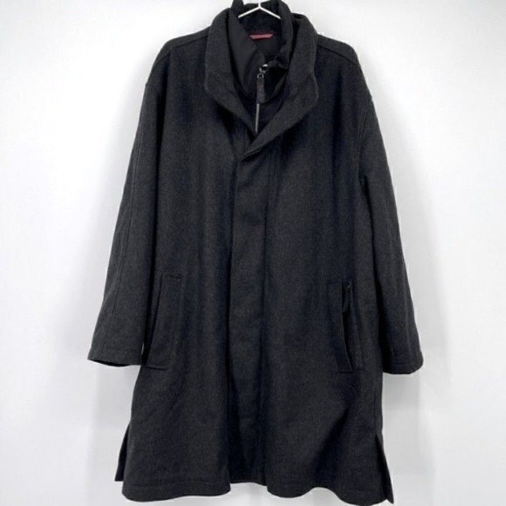 Schneiders Comfort temp Mens Gray long wool coat long 42 BoxU